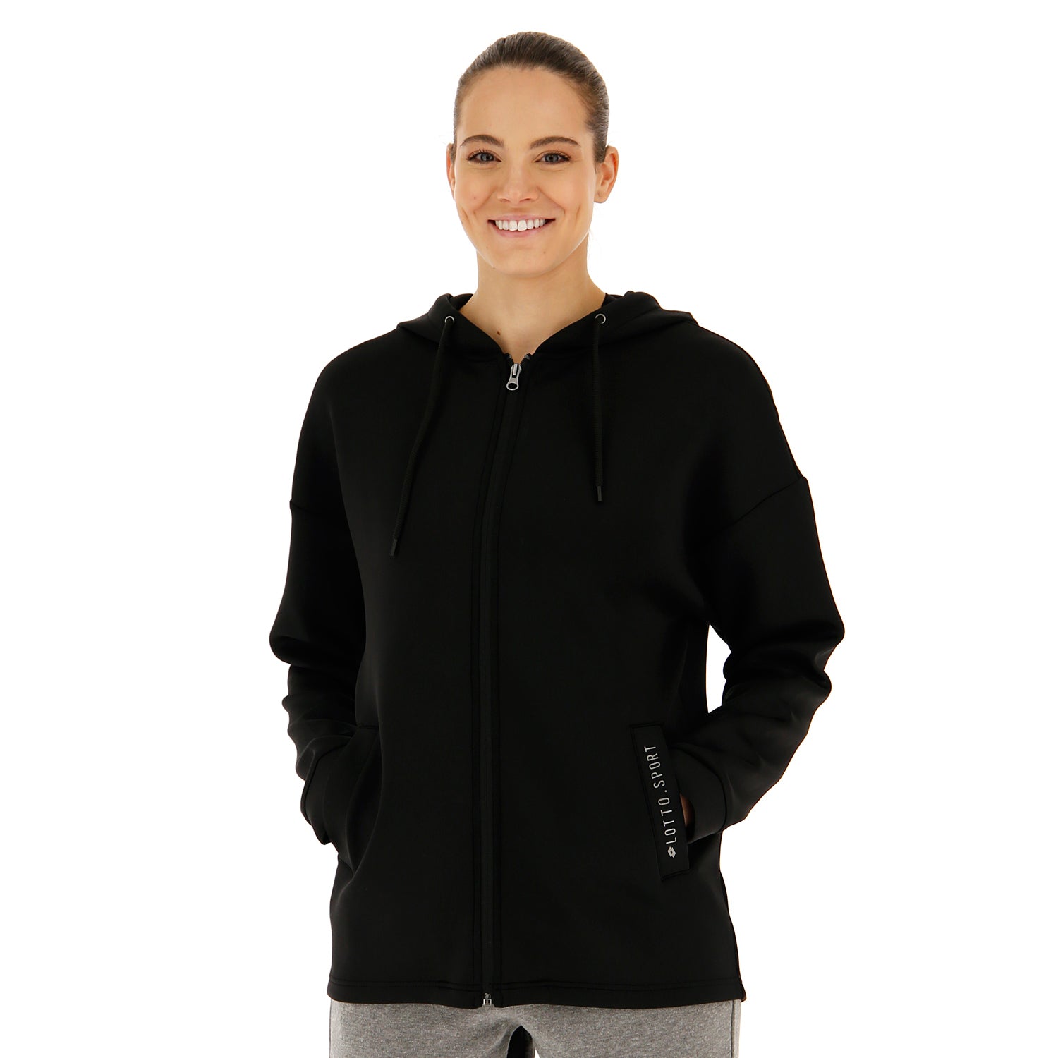 DONNA FELPA DINAMICO NERO 214321 1CL 01