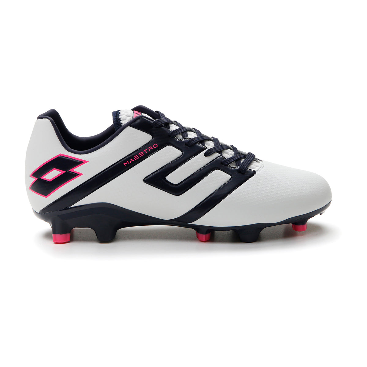 Lotto Maestro Soccer Cleats Mens 7.5 White Black Pink Puntoflex CE176 New LOTTO Maestro 300 IV 4 FG Mens Firm Ground Soccer Cleats  main image 2