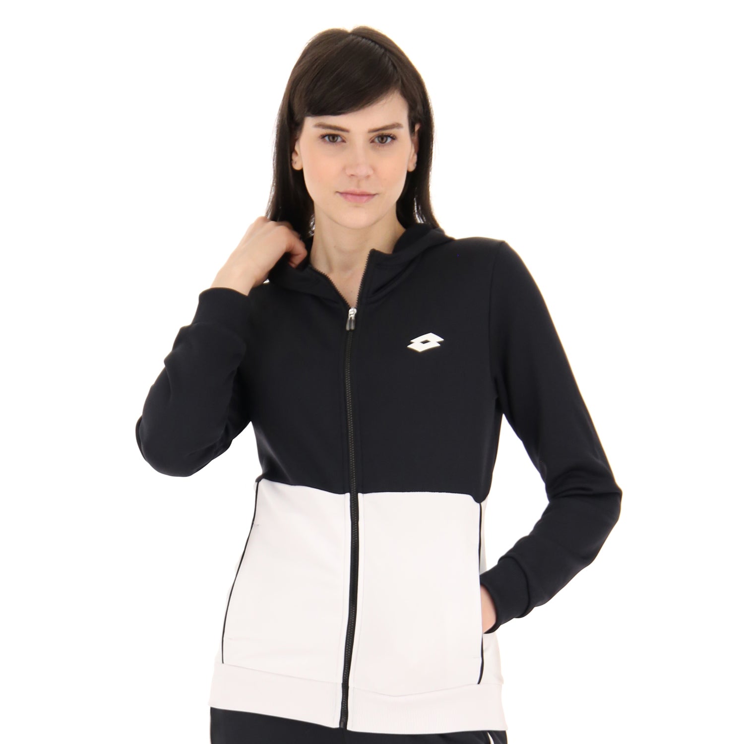 DONNA FELPA TENNIS TEAMS NERO 215438 1CX 01