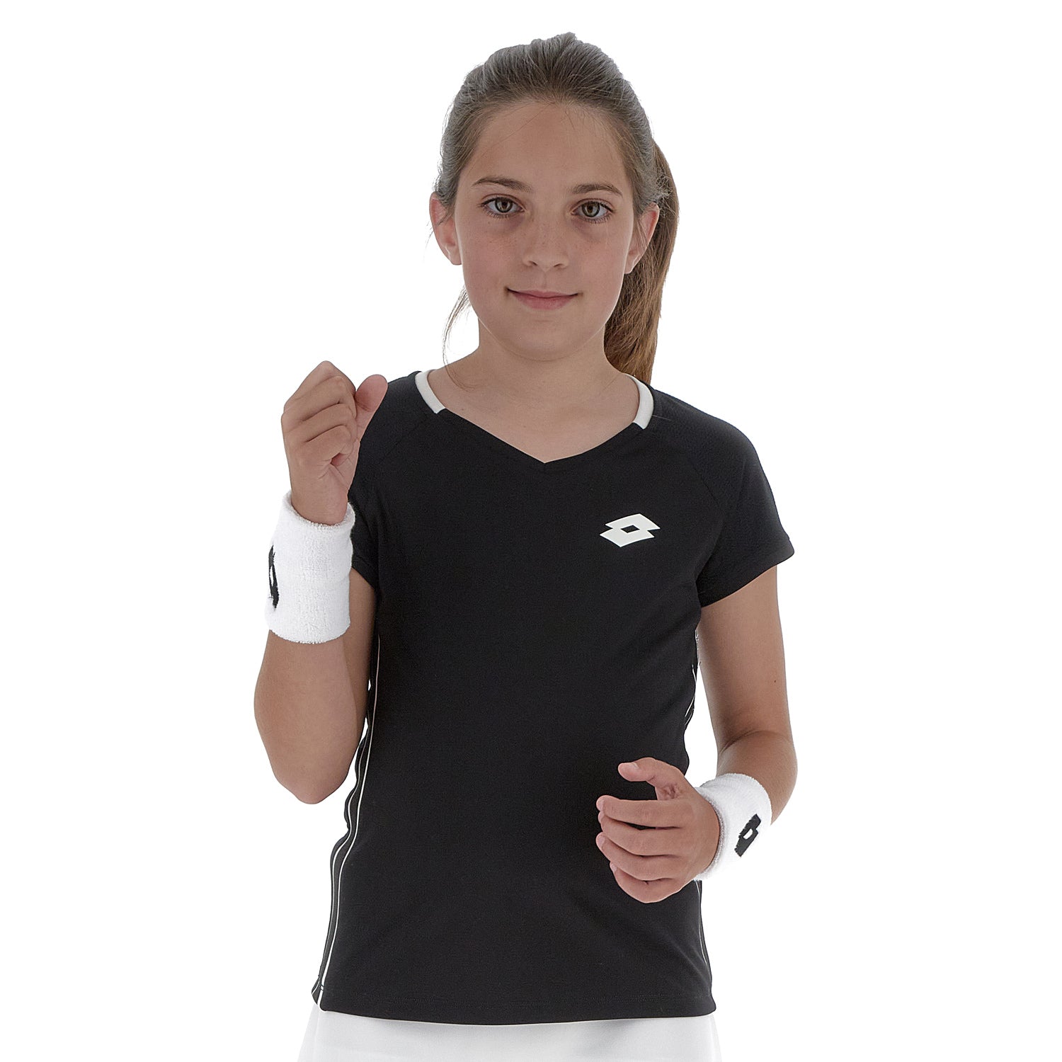 RAGAZZA MAGLIETTA TENNIS TEAMS NERO 215443 1CL 01