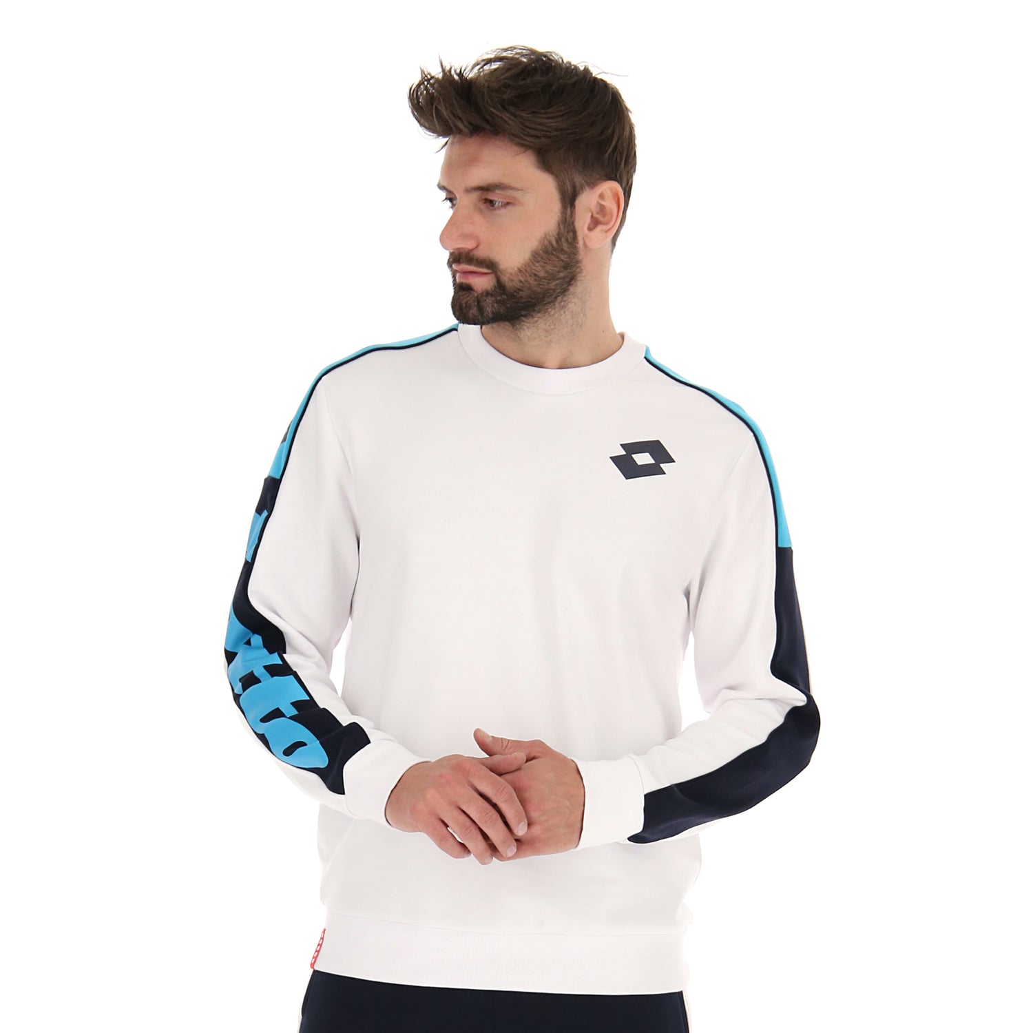 UOMO FELPA ATHLETICA LG BIANCO 215813 1Q5 01