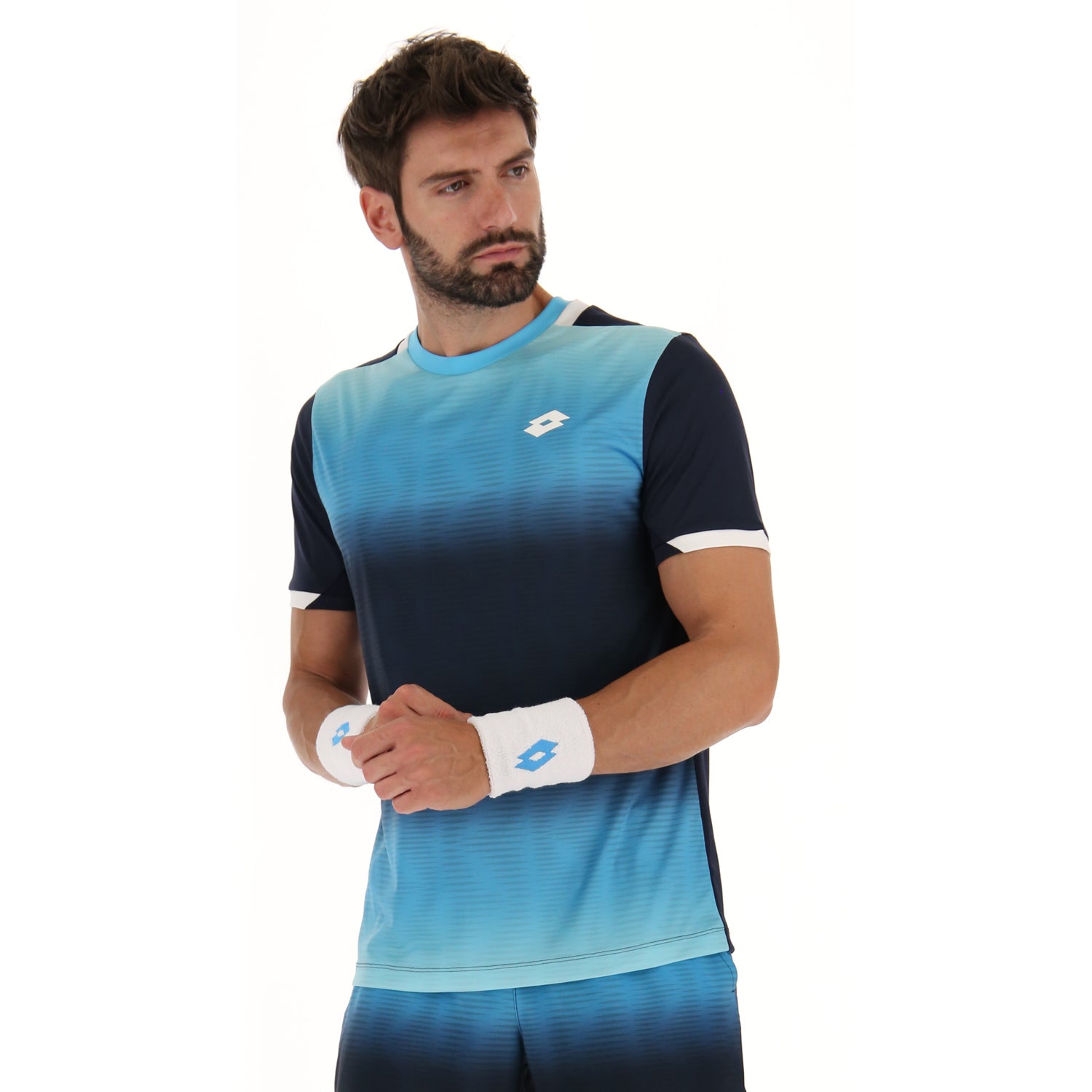 UOMO MAGLIETTA TENNIS TECH AZZURRO 217342 3TE 01