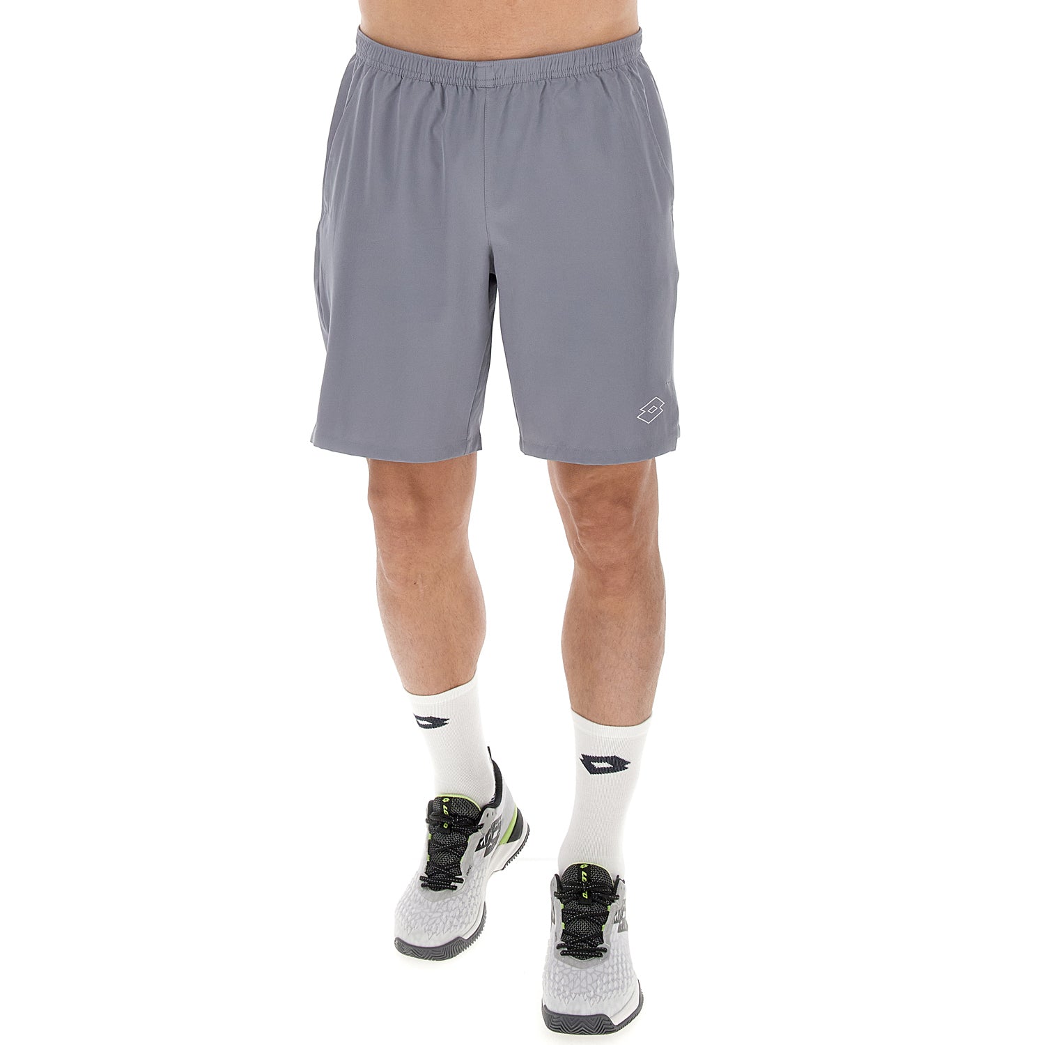 UOMO PANTALONI CORTI TENNIS TECH GRIGIO 218772 9AI 01