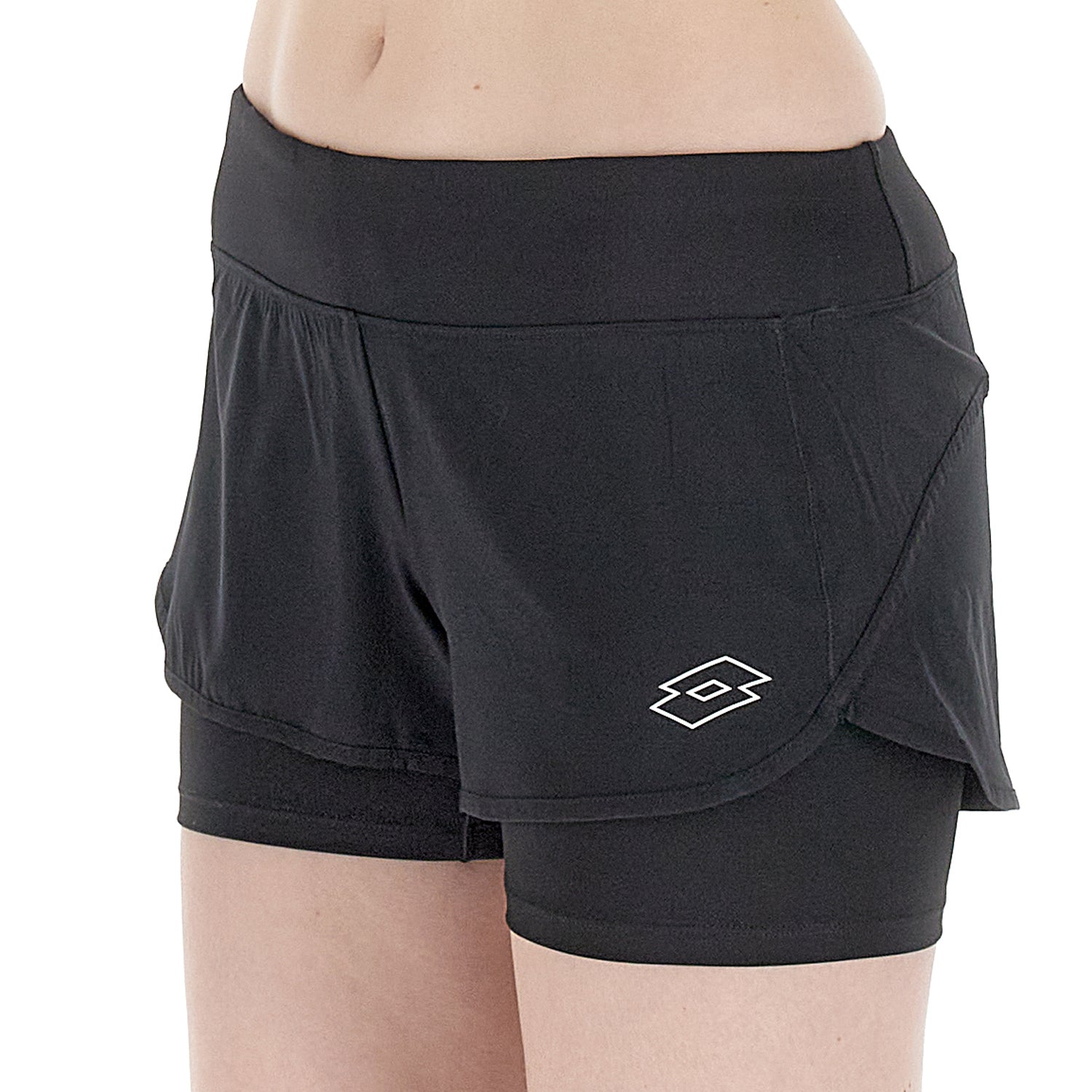 DONNA PANTALONI CORTI TENNIS TECH D4 NERO 218896 1CL 03