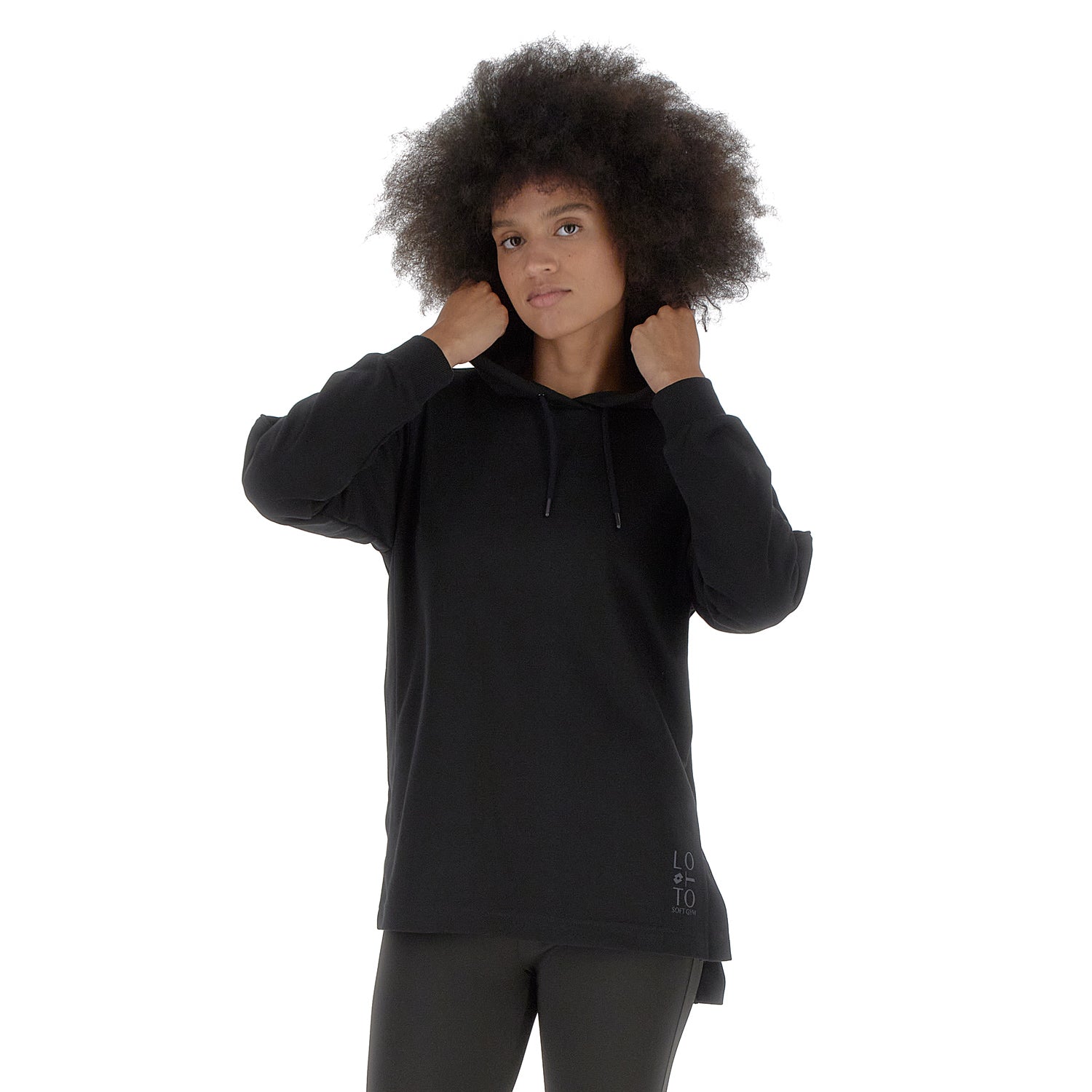 DONNA FELPA FITNESS NERO 219052 1CL 01