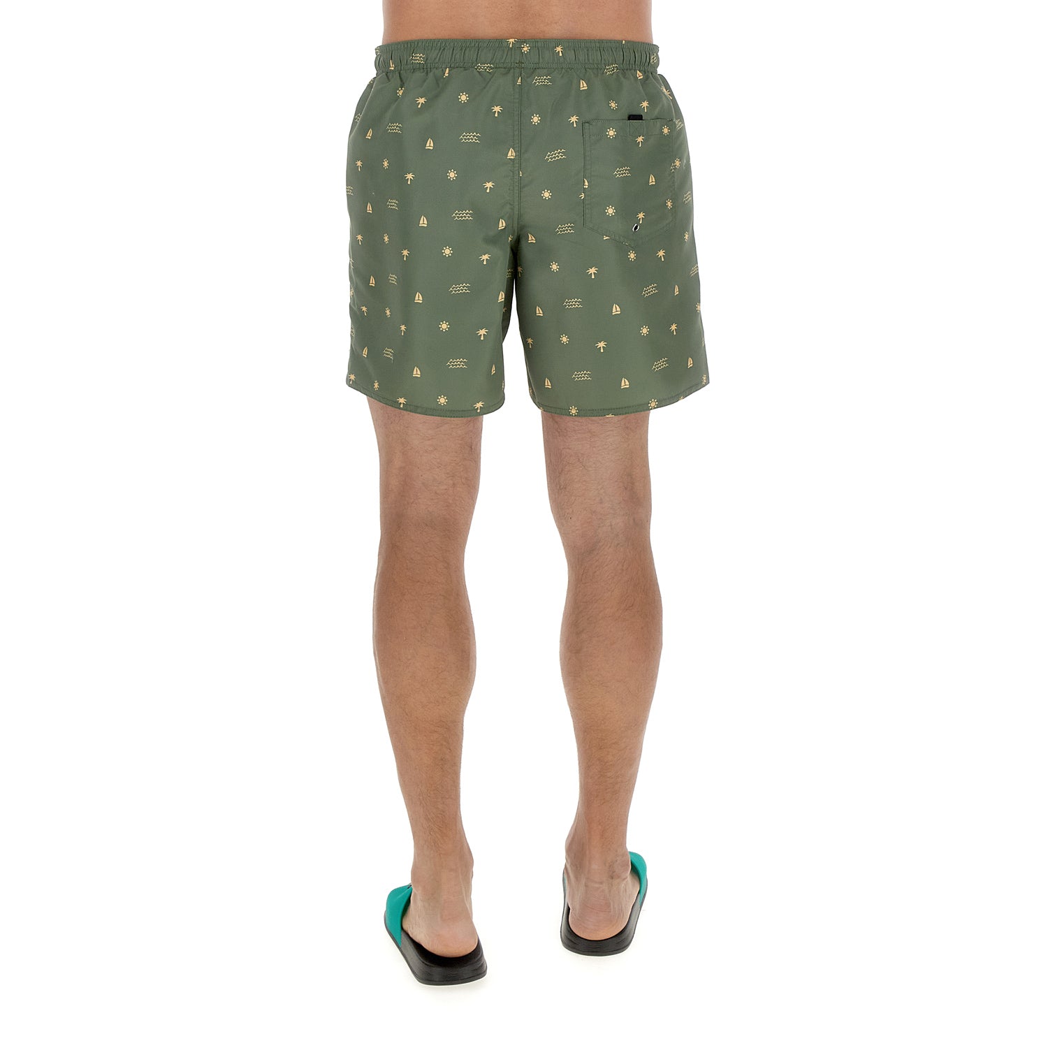 UOMO COSTUME DA MARE SHORT BEACH VERDE SCURO 219210 6G9 02