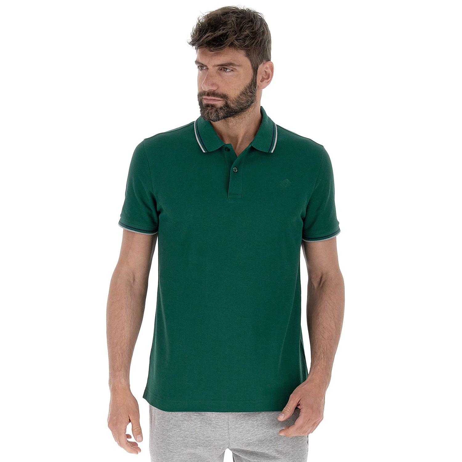 UOMO POLO CLASSICA VERDE SCURO 219238 1SU 01