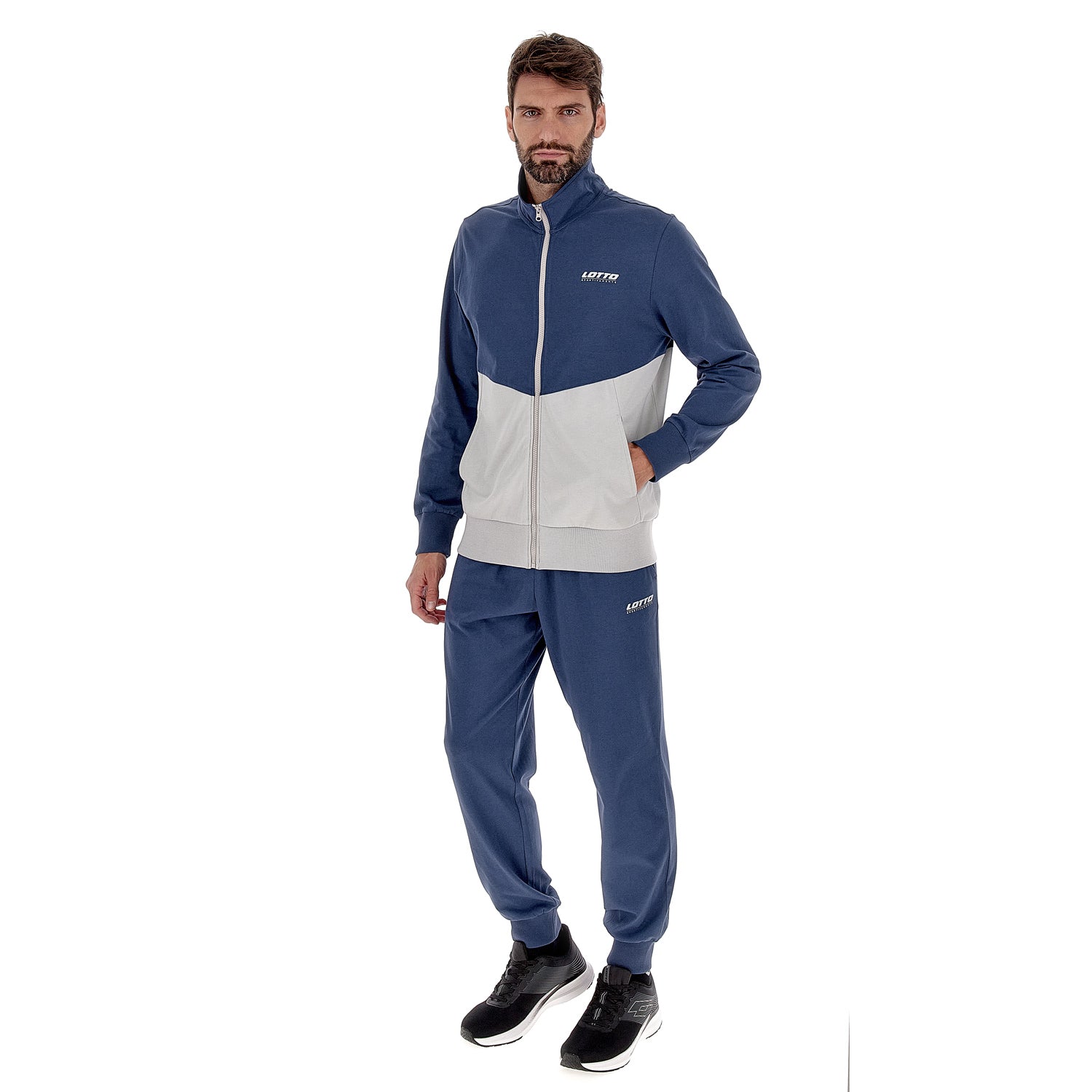 UOMO TUTA GINNASTICA TRIPLE GRIGIO CHIARO 219345 AAI 01