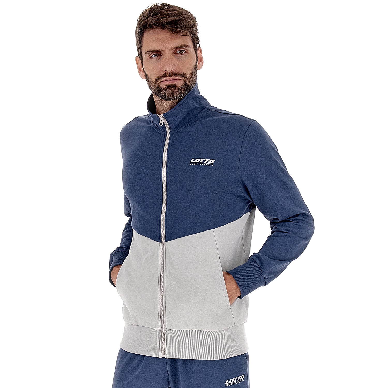 UOMO TUTA GINNASTICA TRIPLE GRIGIO CHIARO 219345 AAI 02
