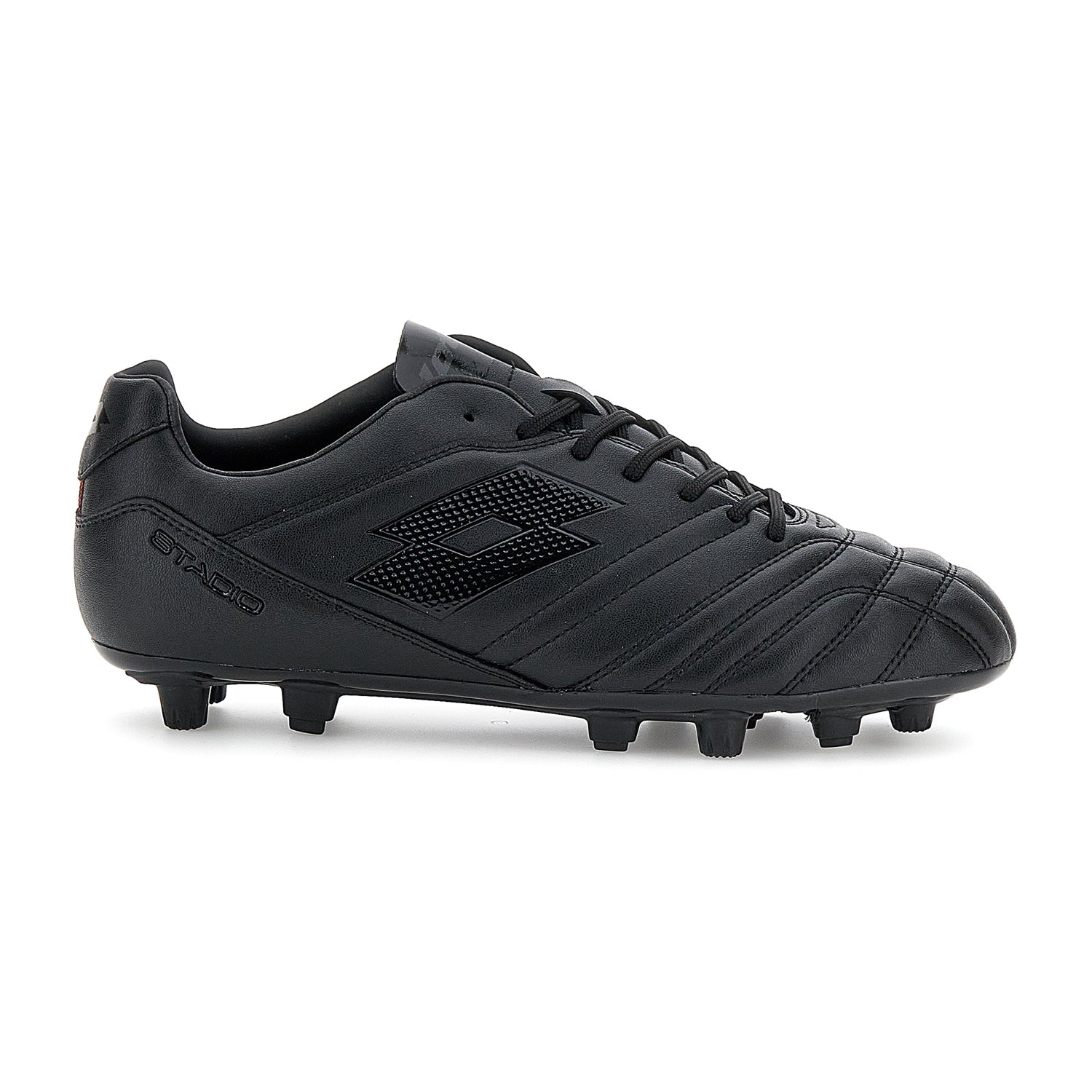 Chaussures De Football Lotto Stadio 705 FG - Noir Platine - Taille US 7.5 - Neuves En Boîte