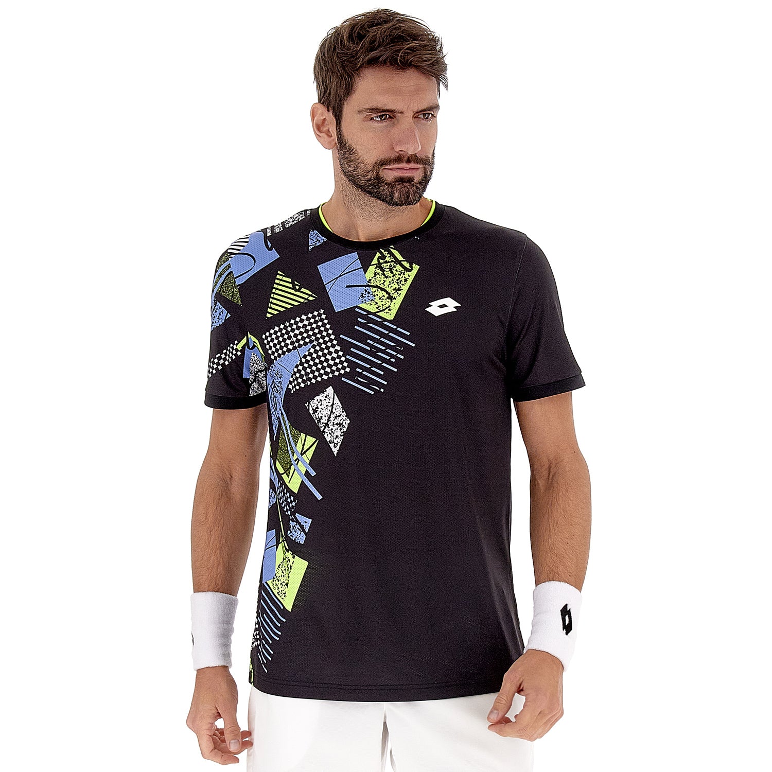 UOMO MAGLIETTA TENNIS TECH D5 NERO 219718 1CL 01