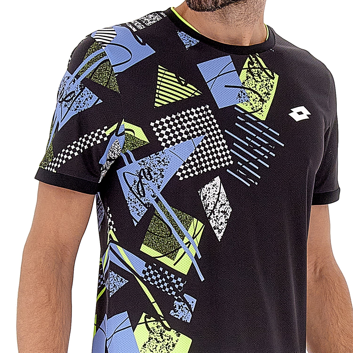 UOMO MAGLIETTA TENNIS TECH D5 NERO 219718 1CL 03
