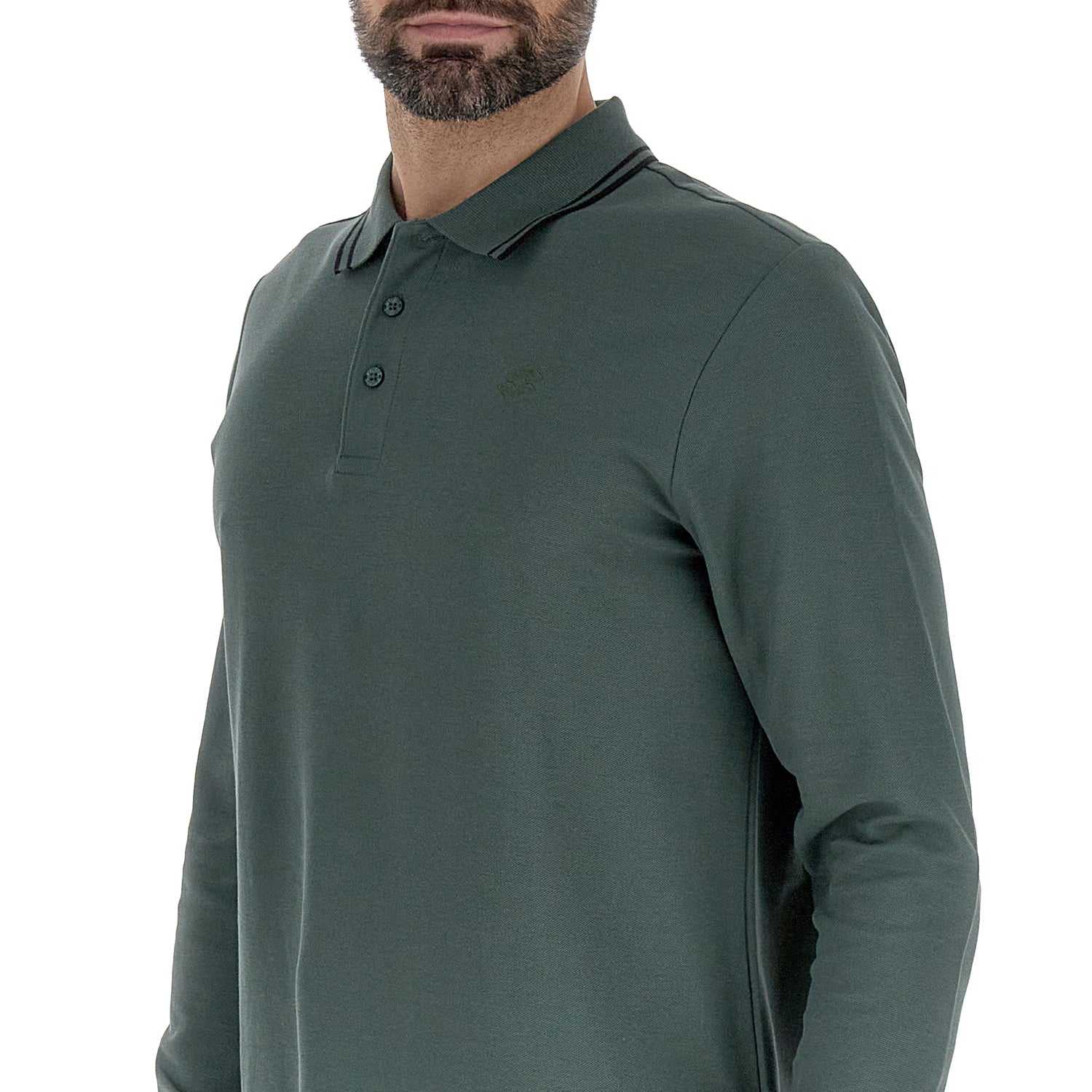 UOMO POLO CLASSICA VERDE SCURO 220205 B75 03