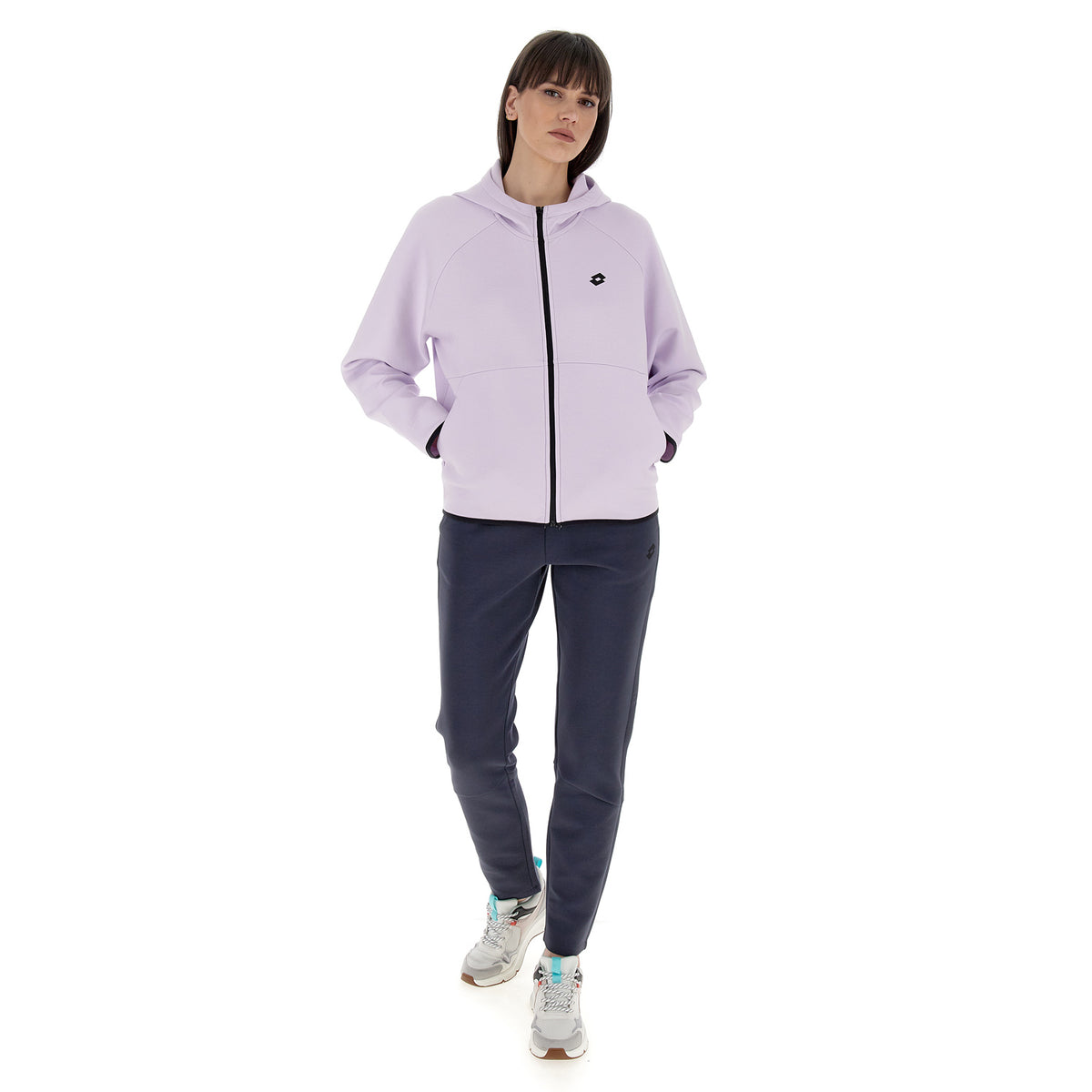 Ginnastica Ragazza Viola Rosa Turchese Ginnasta Felpa con Cappuccio