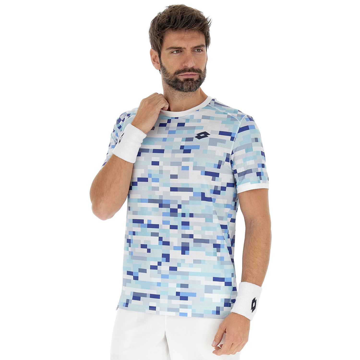 UOMO MAGLIETTA TENNIS TECH D3 AZZURRO 221377 CM3 01