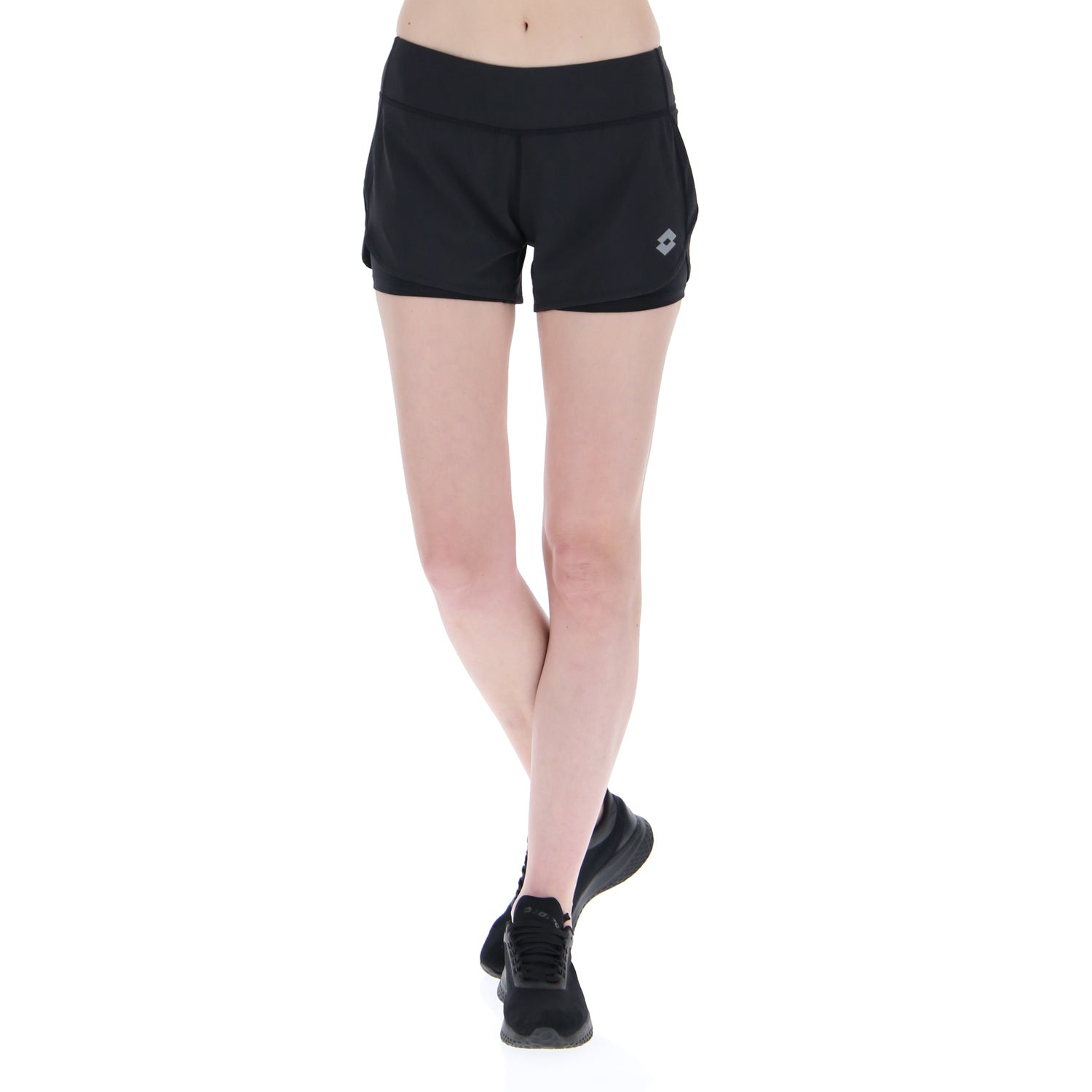 Pantaloni Corti Sport Running Nero Lotto Sport
