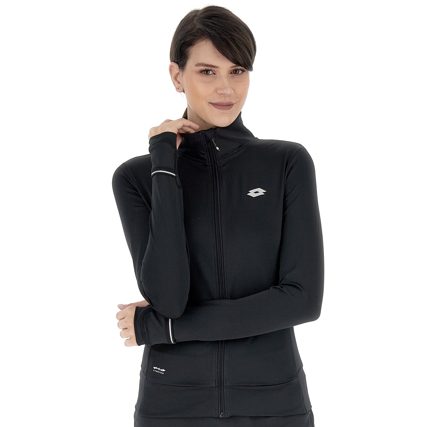 DONNA FELPA RUNNING NERO 221794 1CL 01