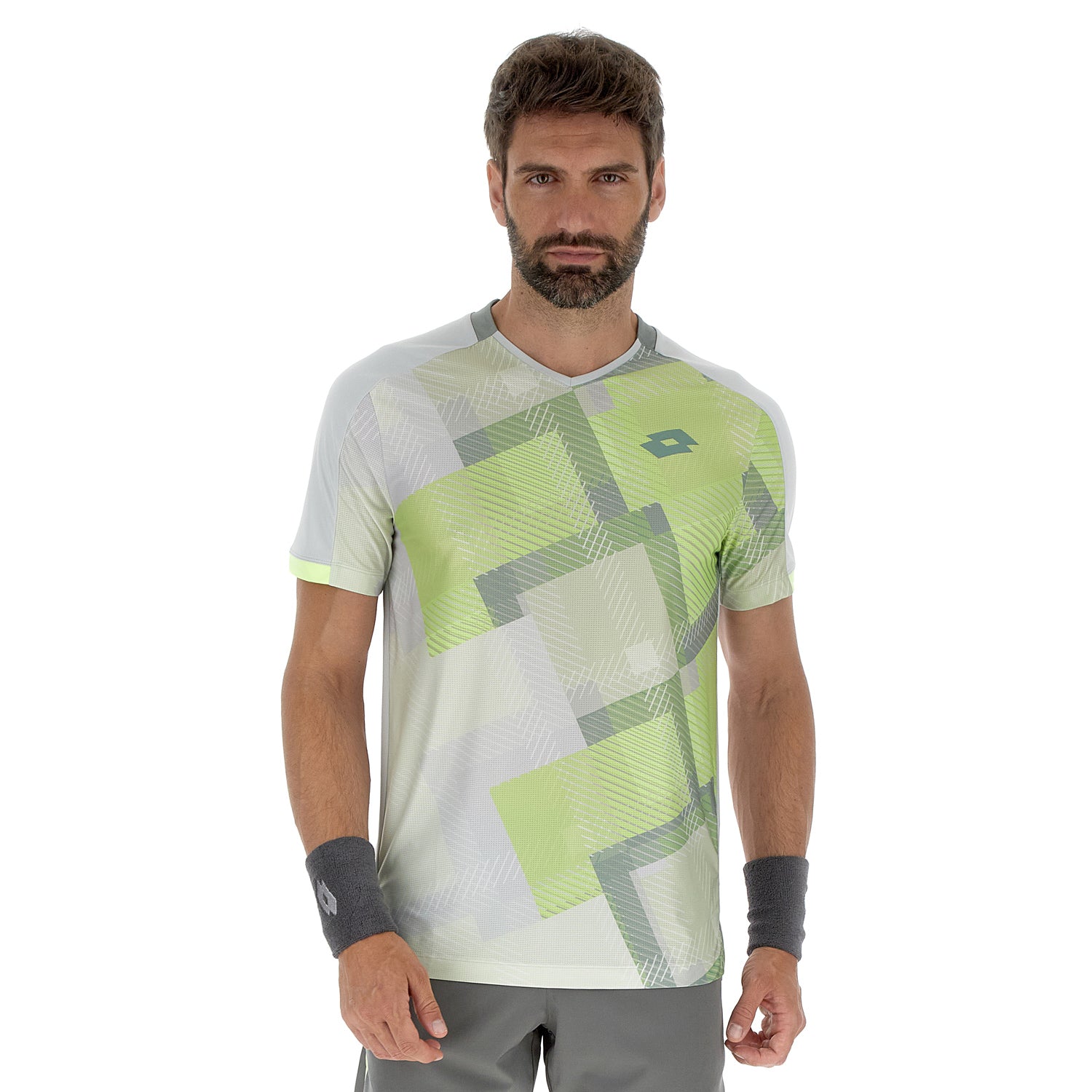 UOMO MAGLIETTA TENNIS TECH D1 GRIGIO CHIARO 222101 V48 01