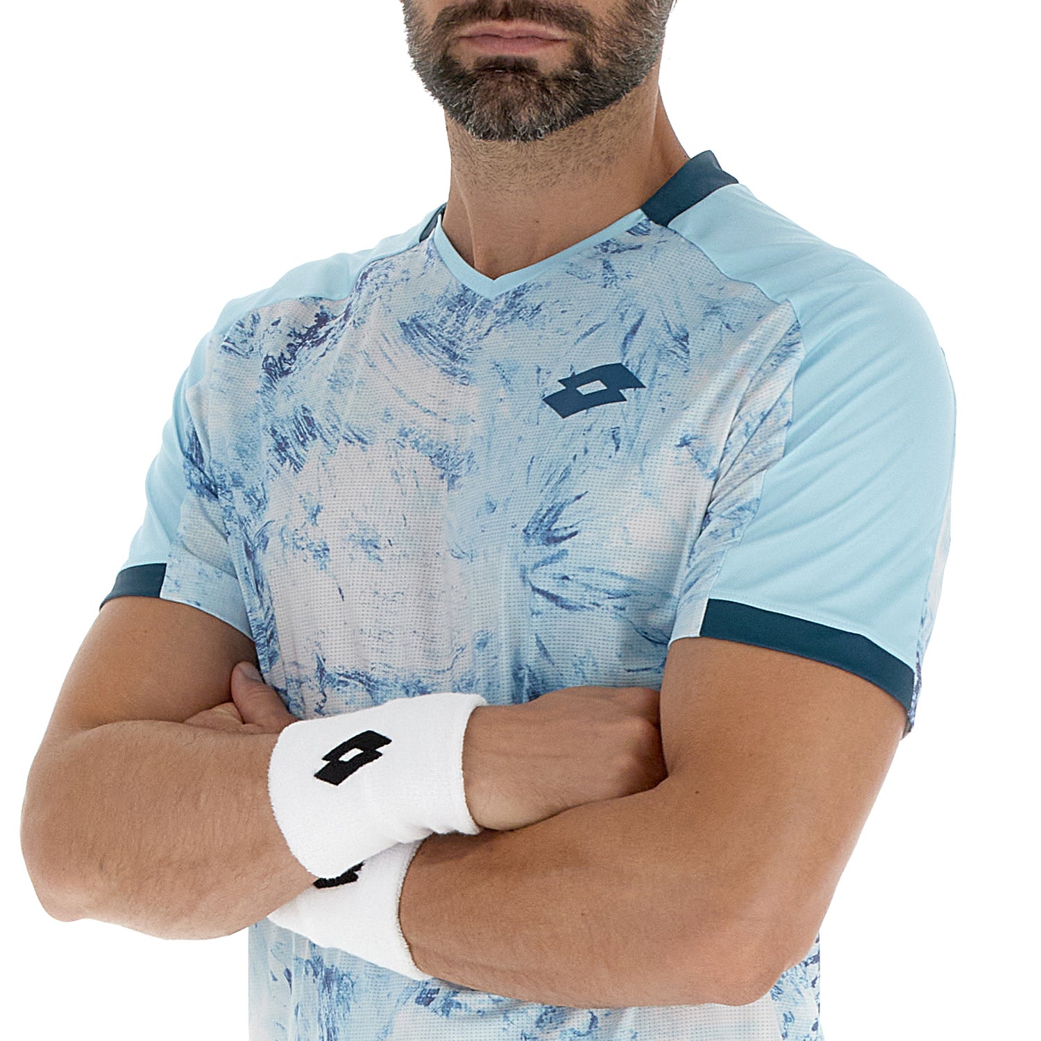 UOMO MAGLIETTA TENNIS TECH D2 AZZURRO 222104 CWL 03