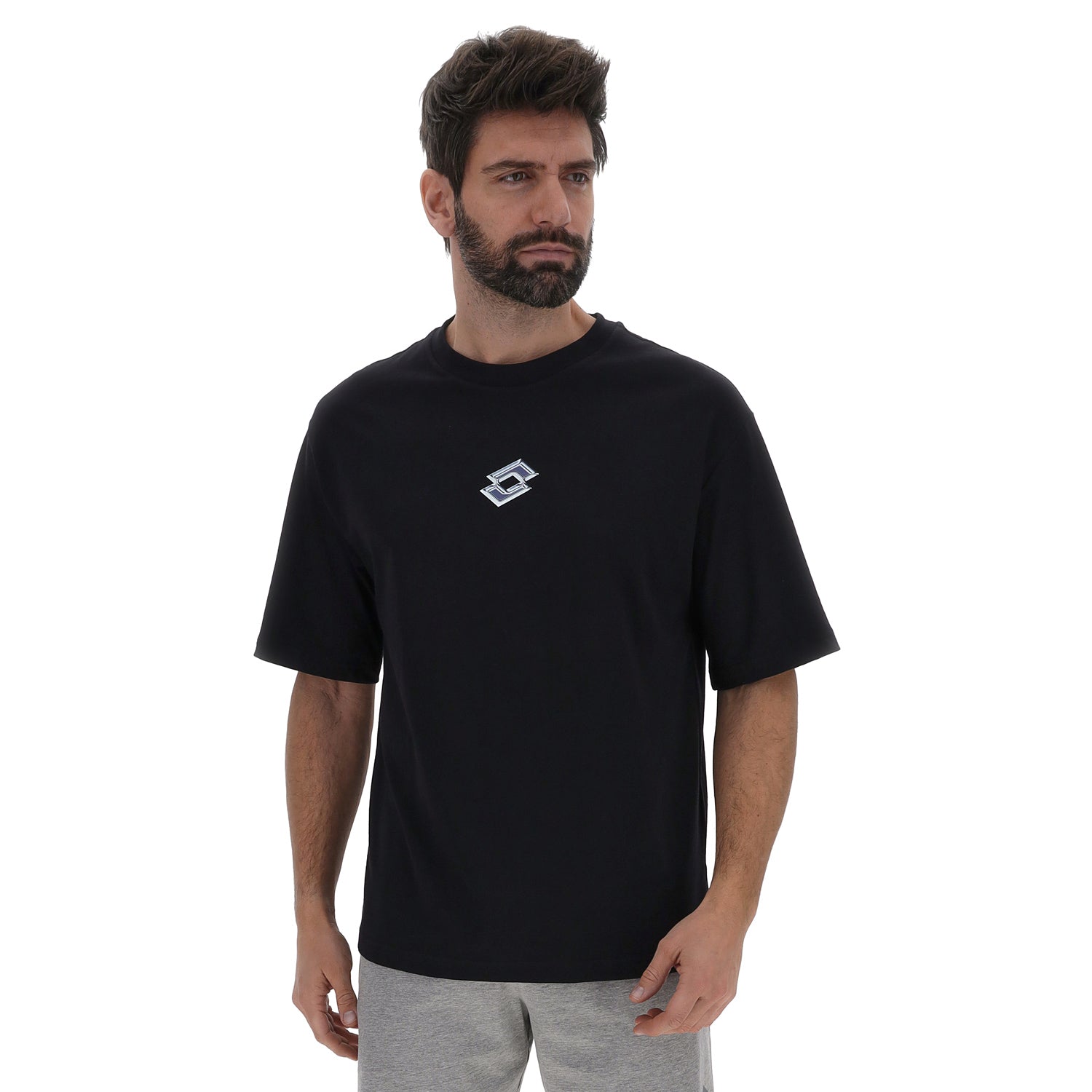 UOMO MAGLIETTA LOGO MTL NERO 222263 1CL 01