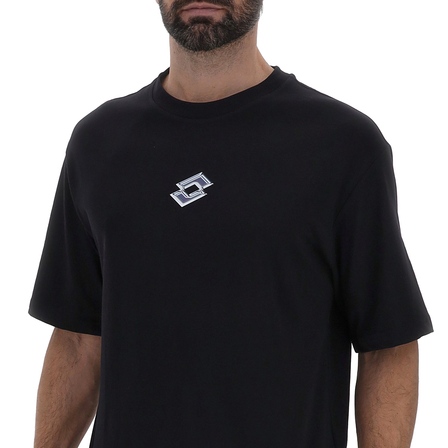 UOMO MAGLIETTA LOGO MTL NERO 222263 1CL 03