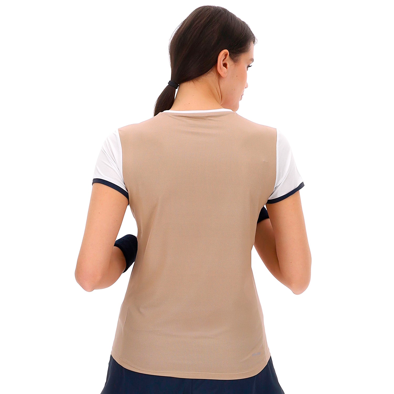 DONNA MAGLIETTA TENNIS TECH D1 BEIGE 222843 9SP 02