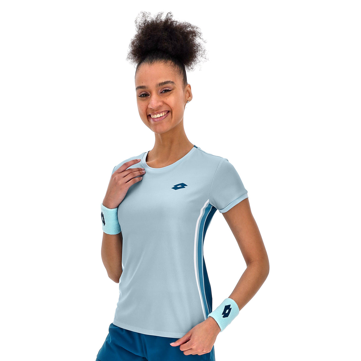 DONNA MAGLIETTA TENNIS TECH D1 AZZURRO 223342 BAX 01