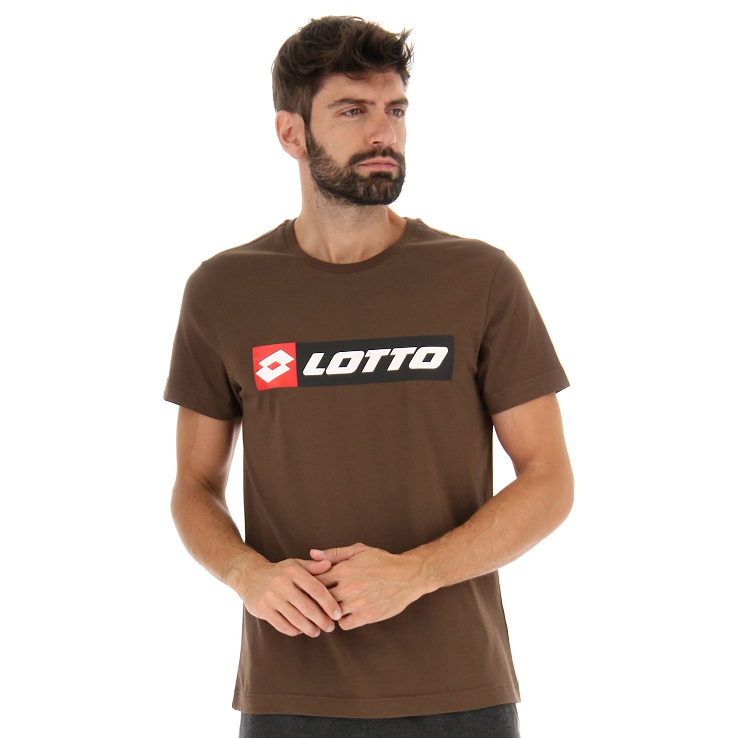 UOMO MAGLIETTA LOGO MARRONE 213456 M29 01