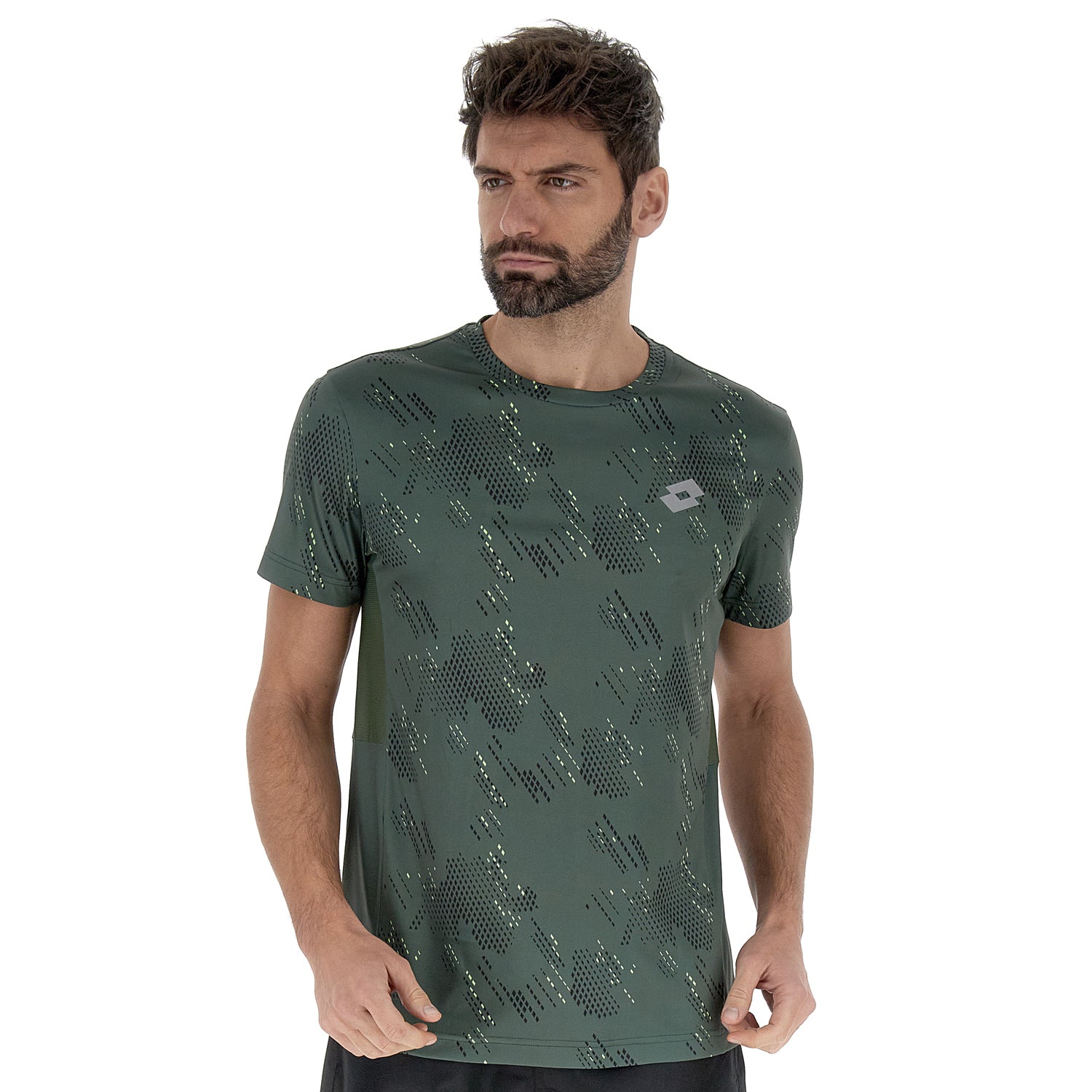 UOMO MAGLIETTA RUNNING VERDE SCURO 219842 64X 01