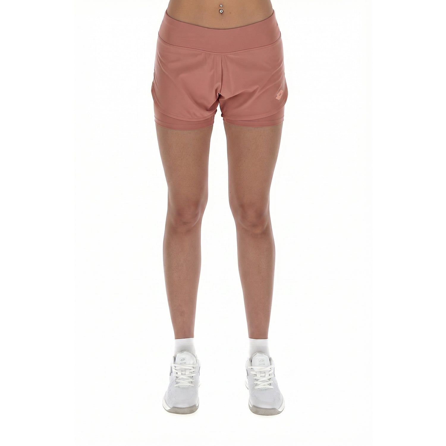 DONNA PANTALONI CORTI TENNIS TECH D1 ROSSO CHIARO 220439 8RY 01
