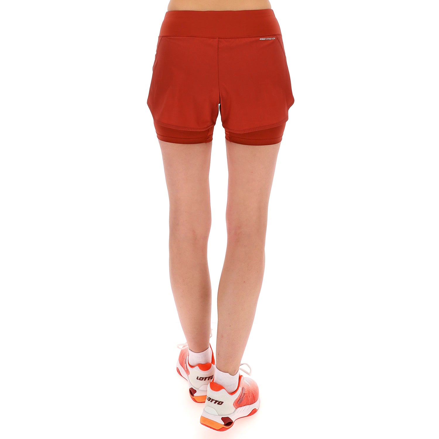 DONNA PANTALONI CORTI TENNIS TECH D1 ROSSO SCURO 220439 B6M 02