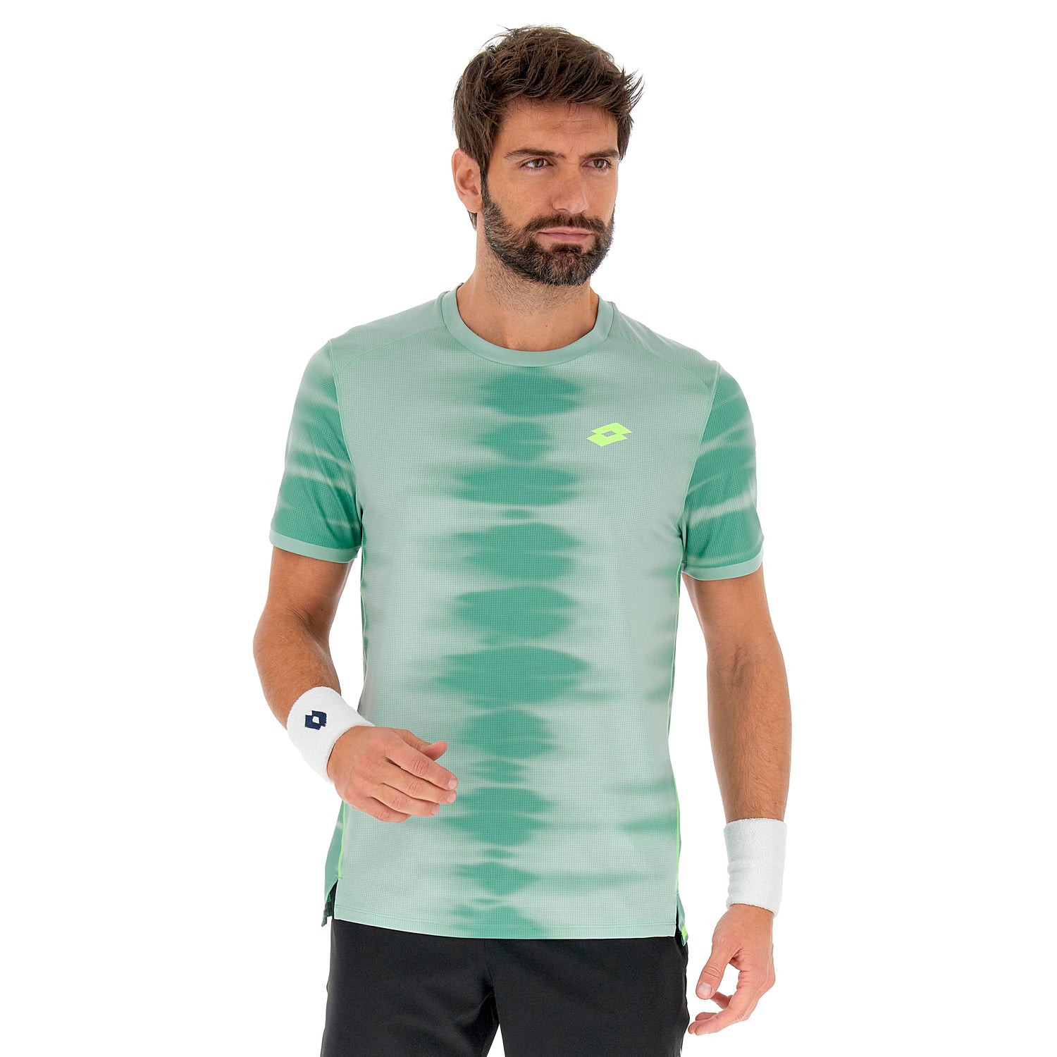 UOMO MAGLIETTA TENNIS TECH D2 VERDE CHIARO 220460 BH8 01