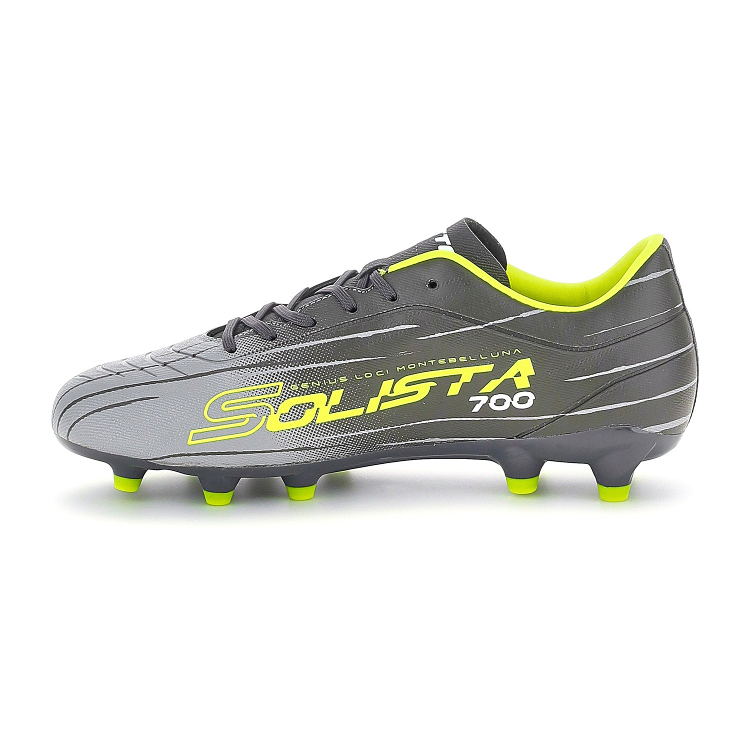 UNISEX SCARPE CALCIO FG SOLISTA 700 GRIGIO SCURO 221357 E7Y 03