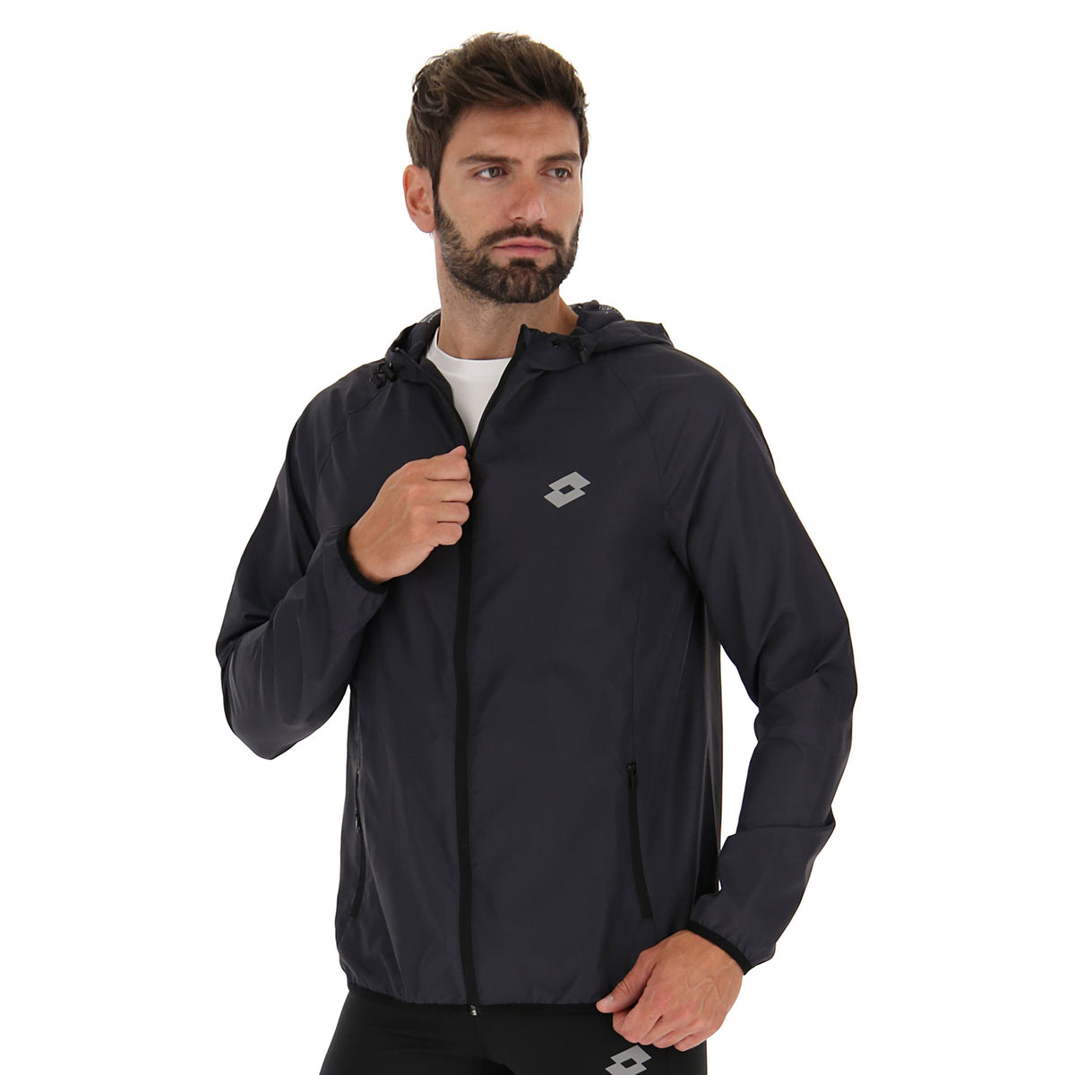 UOMO GIACCA A VENTO RUNNING GRIGIO SCURO 221756 10B 01