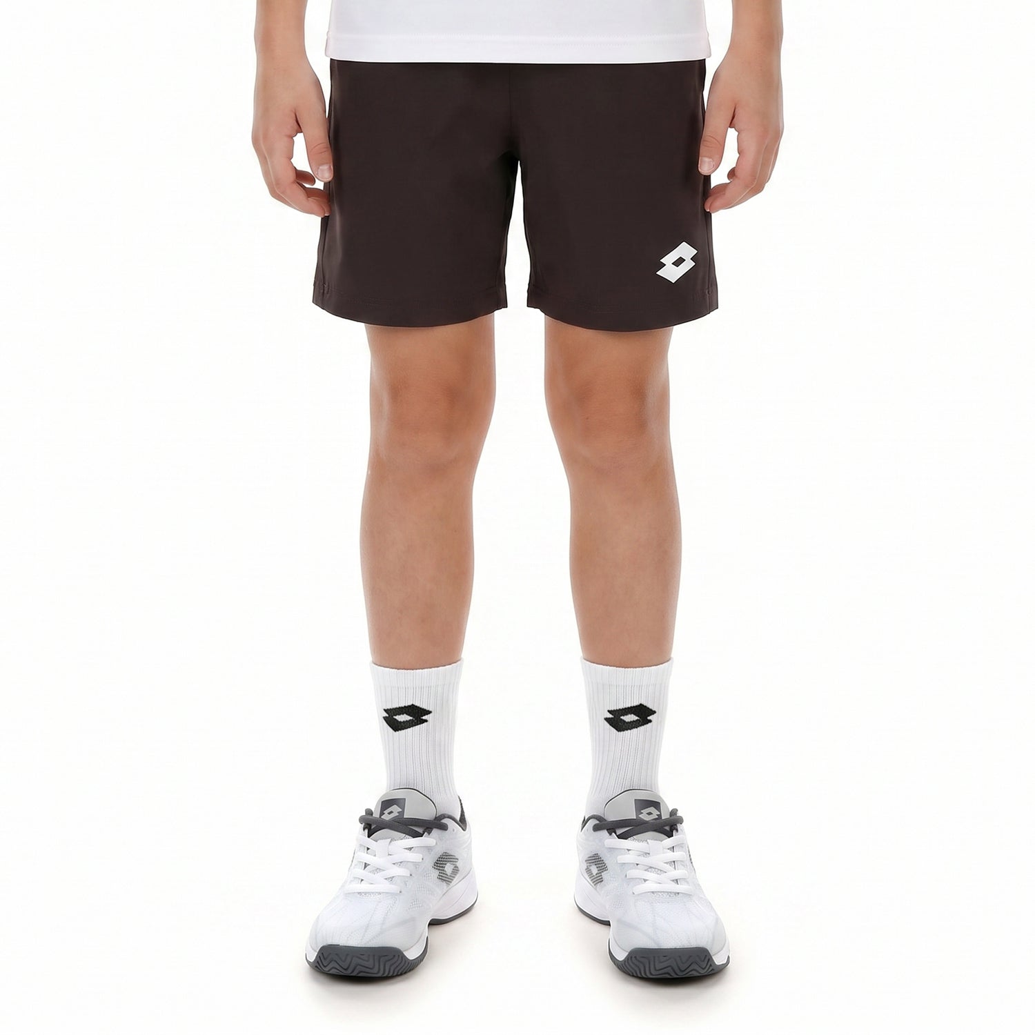 RAGAZZI PANTALONI CORTI TENNIS TECH D1 MARRONE SCURO 222121 0B4 01