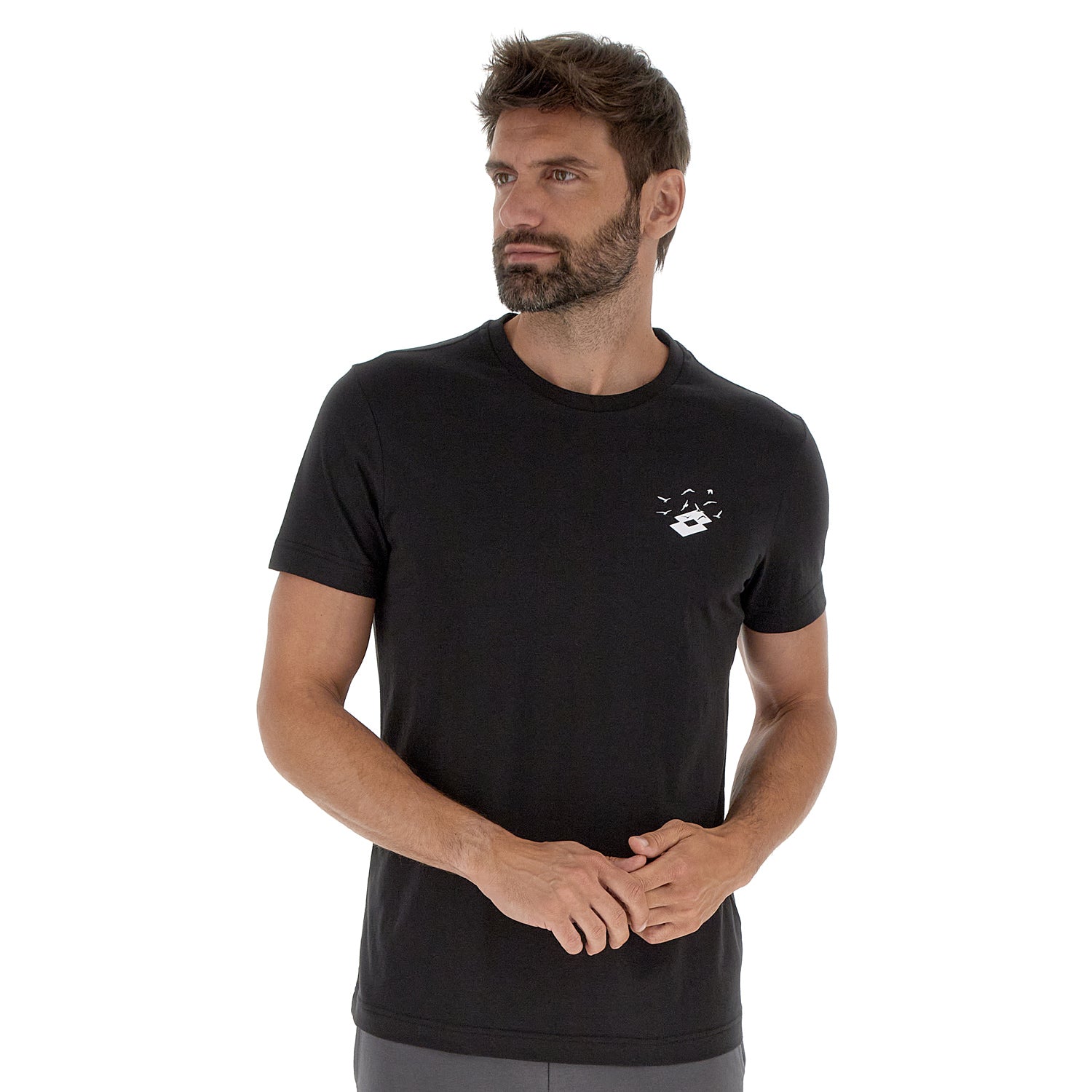 UOMO MAGLIETTA LOGO FLY NERO 222264 1CL 01
