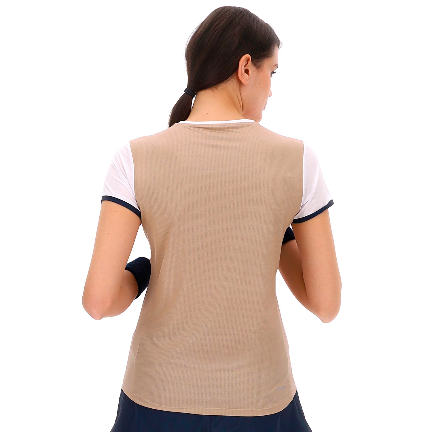 DONNA MAGLIETTA TENNIS TECH D1 BEIGE 222843 9SP 02