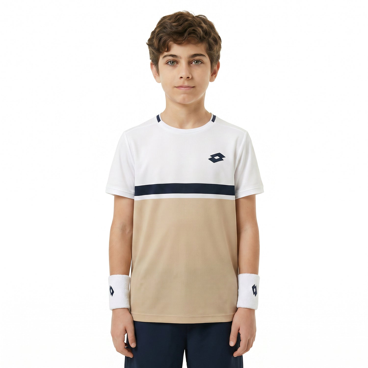 RAGAZZI MAGLIETTA TENNIS TECH D1 BEIGE 222847 9SP 01