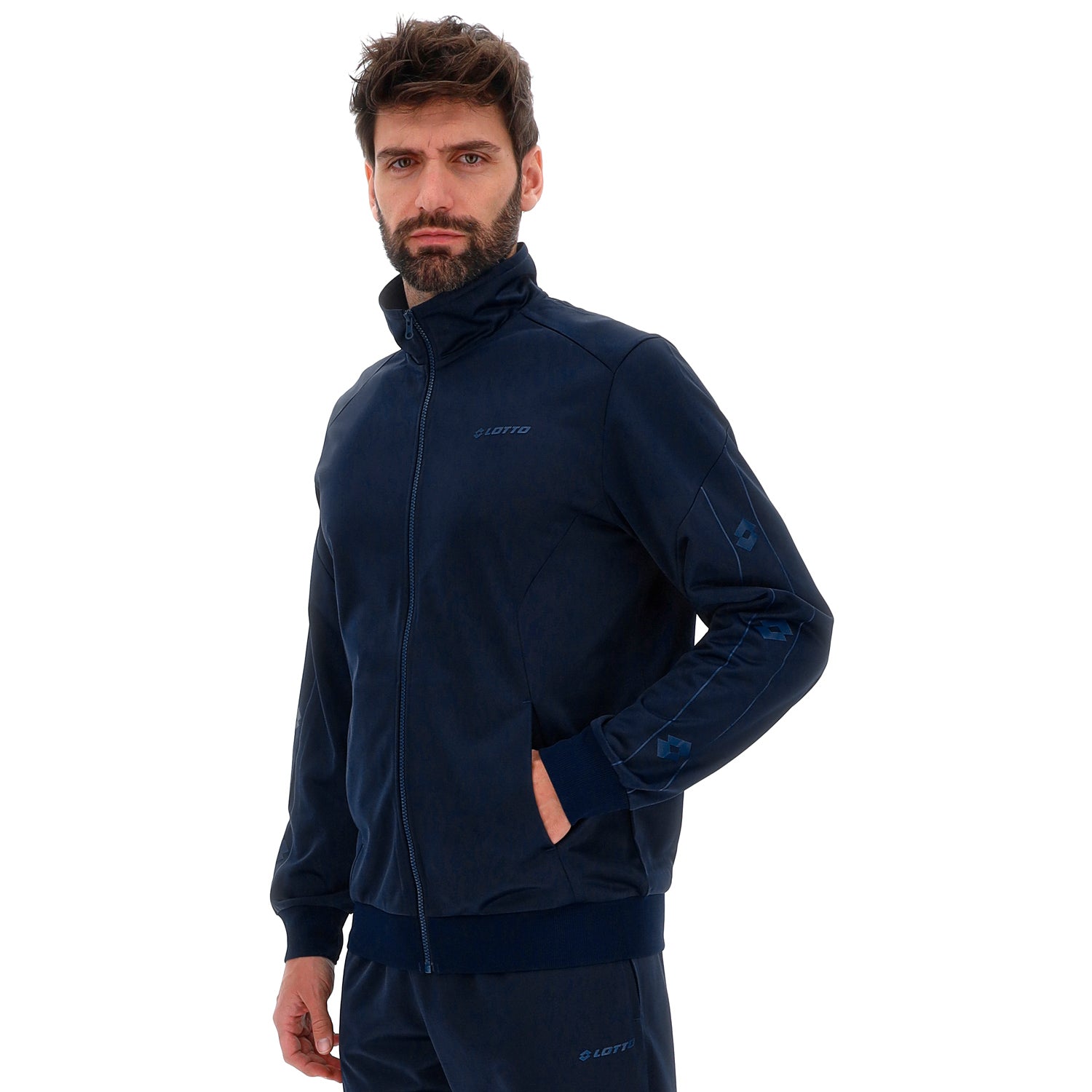 UOMO TUTA GINNASTICA OLIMPIA BLU SCURO 222880 1CI 02