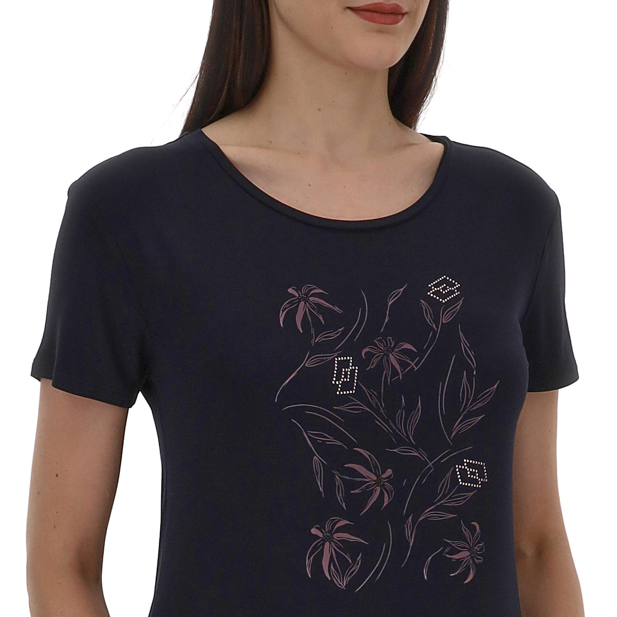 DONNA MAGLIETTA SUMMER PRT NERO 223643 1CL 03
